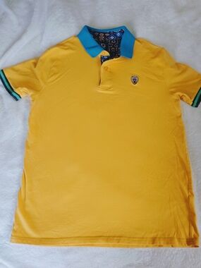 Madchuck Shirt Mens Medium Golf Polo Club Pattern All Over Stretch Shirt